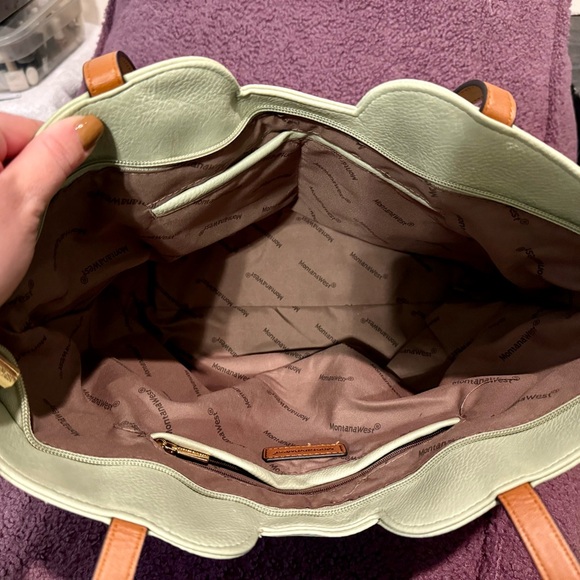 Montana West Tote Bag with Tan Handles - Picture 4 of 4